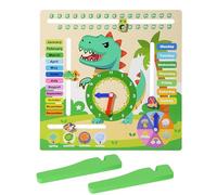 Calendar Learning Home - Wooden Weather Board Educational Toys, Interactive Learning Calendar, Cute Time Clock, Logical Thinking Development, Day-Week-Month Tracking, Sturdy Wooden