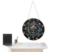 Calendar Pagan Altar with Pagan Wheel | Pagan Witch Sign 12" with Wiccan Holidays - Wiccan Door Sign Wall Decor Pagan Witch Sign Celestial Sign Yule Altar for Christmas Decoration