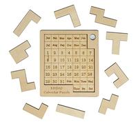 Calendar Puzzle - Daily Calendar Puzzle Wooden,Challenge 365 Days Date and Week, Advent Calendar.