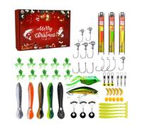 Calendar | Set of 24 Lures for Counting the Days Until Christmas, Holiday Bait Kit for Home Decoration Father's Day Holiday Season Outdoor