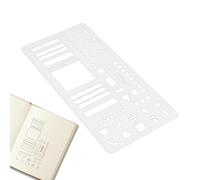 Calendar Stencil Set - Planner Reusable Drawing Ruler Accessories Craft Journal Lists Dotted Scrapbook Stamps Planning Bookmark Tool | Banner Habit Tracker For The J