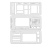 Calendar Stencils For Planners, Handmade Flexible Record Template, Journal Planner Stencil Set, Planner Stencils Templates, Drawing & Lettering Templates For Journaling, Calendar 5.12x1.97x0.04 Inches