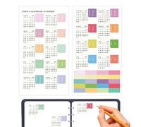 Calendar Stickers - 2 Pack Colorful Self Adhesive Tabs, 2026 Monthly Planner Stickers with Index Tabs - for Home, School, Diary, Notebook, Scrapbook, Schedule, Agenda, Marking