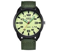 Calendar Strap Simple Men's Outdoor Dial Watch Luminous Nylon Quartz Men's Watch Extra Long Watch Bands for Men Big Wrist (D, One Size)