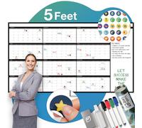 Calendar Whiteboard for Wall, 38" x 68" - Dry Erase, Undated, Yearly, Reusable - 12 Month 2025 Big Calendar for Home, Classroom & Office, Includes Markers, Erasers & Accessories