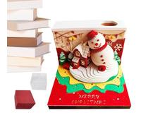Calendario 3D Bloc Notas Navideño Muñeco Nieve Escultura Arte Arrancable Planificador Escritorio Niños Adultos Escritura Estudio Planificación Fiestas Navidad Decoración Regalo Creativo Hogar Oficina