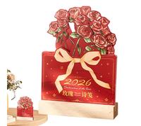 Calendario - 4.65 x 6.30 Pulgadas, De Escritorio 2026, Planificador Diario Semanal Mensual Con Diseño De Rosas, Decoración De Oficina Estética Con Calendario - Para Oficina, Escuela, Hogar Y Favoritos