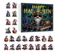 Calendario 'Avvento 2025 | Calendario 'Avvento Halloween 24 Giorni Con Gnomi 2D, Decorazione Spettrale Per La Casa Per Camini Alberi Di Natale Finestre Uffici Negozio Ingresso Festività