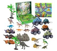 Calendario 'Avvento Dei Dinosauri 2025 - Calendario Per Il Conto Alla Rovescia Di Natale Di 24 Giorni Per Bambini | Set Giocattoli Dinosauri Natalizi, Include Car Dinosaurii E Mini Giocattoli