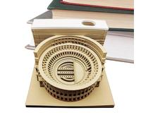 Calendariode3D Time Piece - Calendar2026, Desk Organizer 10x10x5.2cm | calendariode200 Pages of Acrylic and Paper, 3D Design for Office, Home, Desk