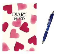 calendars Emma Bridgewater Pink Hearts A6 Diary 2026 + EXCLUSIVE LIMITED EDITION PEN
