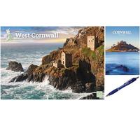 calendars West Cornwall 2026 A4 Wall with Cornwall A6 Diary + Diary Pen