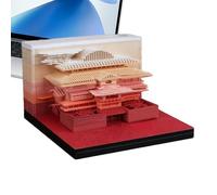 Calendrier de 3D 2026 - Calendrier de notes de notes de sculpture Rip Away | Planificateur de Creative 2026 Note Memo Pad pour les vacances à la maison du à domicile du Nouvel An