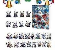 Calendrier de l' - 24 Jours Panda Design 2025 | Décompte de Noël et Mignon | Décoration de Maison Charmante Pour, Adultes, Collectionneurs, Fêtes