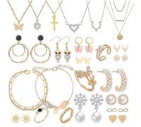 Calendrier de l' Bijoux Compte à Rebours - Décoration Créative | Calendrier Bijoux Boucles d'Oreilles pour Noël - Pour, Amis, Élèves, Adolescents, Adultes, Filles, Maison, Chambre et Fête