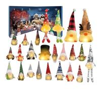 Calendrier De L Des Lutins De Noël, 24 Jours de Décoration Saisonnière | Décor Lutin Compte À Rebours | Pour la Decoration de la Maison, du Bureau, de la Cheminée, de l'Étagère,