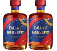 Caleño Dark & Spicy Tropical Alcohol Free Rum 500ml | Created Using Pineapple, Coconut, Ginger & Vanilla | Non Alcoholic Tropical Rum Alternative | Sugar Free, Gluten Free & Vegan Friendly (Pack of 2)