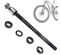 Calenxy Thru Axle for Bicycle Trailer M12 Adapter 160-178 mm Thru Axle, Adjustable Shaft Length with Non-Slip Nuts Thru Axle Compatible with Thule Qeridoo Croozer Bicycle Trailer Couplings