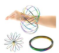 CaLeQi 3D Flow Ring Spinner Ring Arm Toy, Stress Relief, Autism, Educational Toys, Sensory Interactive, Party Game, Unisex, Ages 6+, 1 Pack