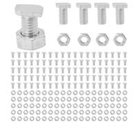 CaLeQi Greenhouse Nuts and Bolts,100 Sets Aluminium Hex Nuts and T Head Bolts for Building Repairing Greenhouse Necessary Accessories