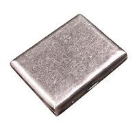 CaLeQi Vintage Silver Cigarette Case Holds 20 Cigarettes. Featuring a Retro Silver Design, it Fits Easily Into any Pocket or Shirt Pocket (With Branded Gift Box)