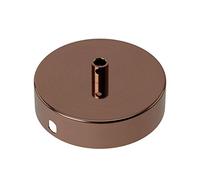 Calex 1 Hole Metal Ceiling Rose 100mm Diameter Shiny Copper
