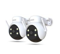 Calex 2-Pack Smart Security Ptz Camera 2K Outdoor 360 Radious Panning Night Vision Two Way Audio