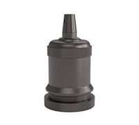 Calex 60W 250V E27 Aluminium Model Peak M-003 Lamp Holder, 50mm Diameter, Matt Pearl Black