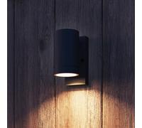Calex Alba GU10 outdoor wall light, downlight, black, sensor