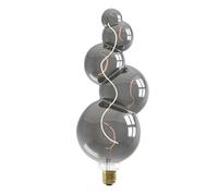 CALEX Alicante XXL LED Lamp, E27 Socket, 4 W Filament Bulb, Dimmable, Decorative Light Bulb, Titanium, Warm White