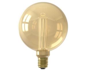 CALEX - Crown Series LED Bulb, E27, Vintage Filament G125 Light Bulbs, Gold, Dimmable Warm White Light, 3.5W