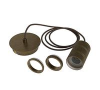 Calex E27 Fitting Retro Pendant Mat 2 Metre Cord Bronze