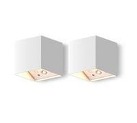 Calex Falerna Rechargeable Outdoor Wall Light White Battery Dimmable 2 Pack
