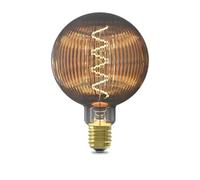 CALEX LED Lamp E27, G125, Flex Filament, Smoke, 1800K Warm White Light, Dimmable