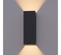 Calex LED outdoor wall lamp Rectangle up/down height 23cm black