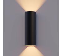 Calex LED outdoor wall lamp Round, up/down, height 23 cm, black