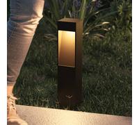 Calex LED pedestal light Terni, black aluminium, IP65