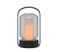 CALEX - Luminaires Como, Rechargeable Table Lamp, Wireless, Flame Effect, Warm White Light, Battery, Waterproof, Decoration for Garden, Living Room, Bedroom, Ambient Lighting