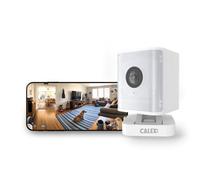 CALEX - Mini Indoor Surveillance Camera 2K, WiFi Home Security Cam with Spotlight & Motion Detection, Smart App Controlled, Night Vision, White