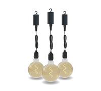 CALEX - Outdoor Pendant Lamp, Battery Powered Outdoor Pendant Light, Gold, Filament Light Source, Decorative Lamp, 4 Lumens Soft Light Output (3)