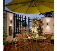 Calex outdoor wall lamp GU10 stainless steel up/down 17 cm, anthracite