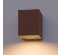 Calex outdoor wall light GU10, downlight, height 8 cm, rust brown