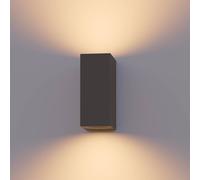Calex outdoor wall light GU10, up/down, height 15 cm, anthracite