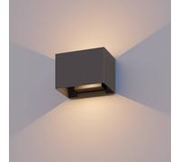 Calex outdoor wall light Rectangle up/down height 10cm anthracite