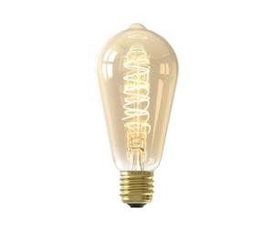 CALEX Rustic Glass Lamp, 4 W, Gold, One Size