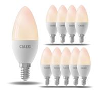 CALEX - Smart LED Bulb E14, 10-Pack, WiFi LED Candle Bulb, Warm White Light, App and Works with Amazon Alexa and Google Home, 5W