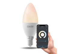 CALEX - Smart LED Bulb E14, WiFi LED Candle Bulb, Warm White Light, App and Works with Amazon Alexa and Google Home, 5W