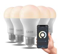 CALEX - Smart LED Bulb E27, 5-Pack, WiFi LED A60 Bulb, Warm White Light, App and Works with Amazon Alexa and Google Home, 9.4W
