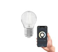 CALEX Smart LED Bulb, E27 P45, Filament, Warm White Light, Dimmable, WiFi App & Voice Control