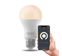 CALEX - Smart LED Bulb E27, WiFi LED A60 Bulb, Warm White Light, App and Works with Amazon Alexa and Google Home, 9.4W